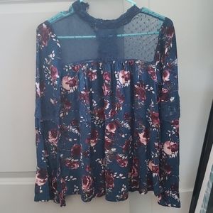 Bohemian floral shirt